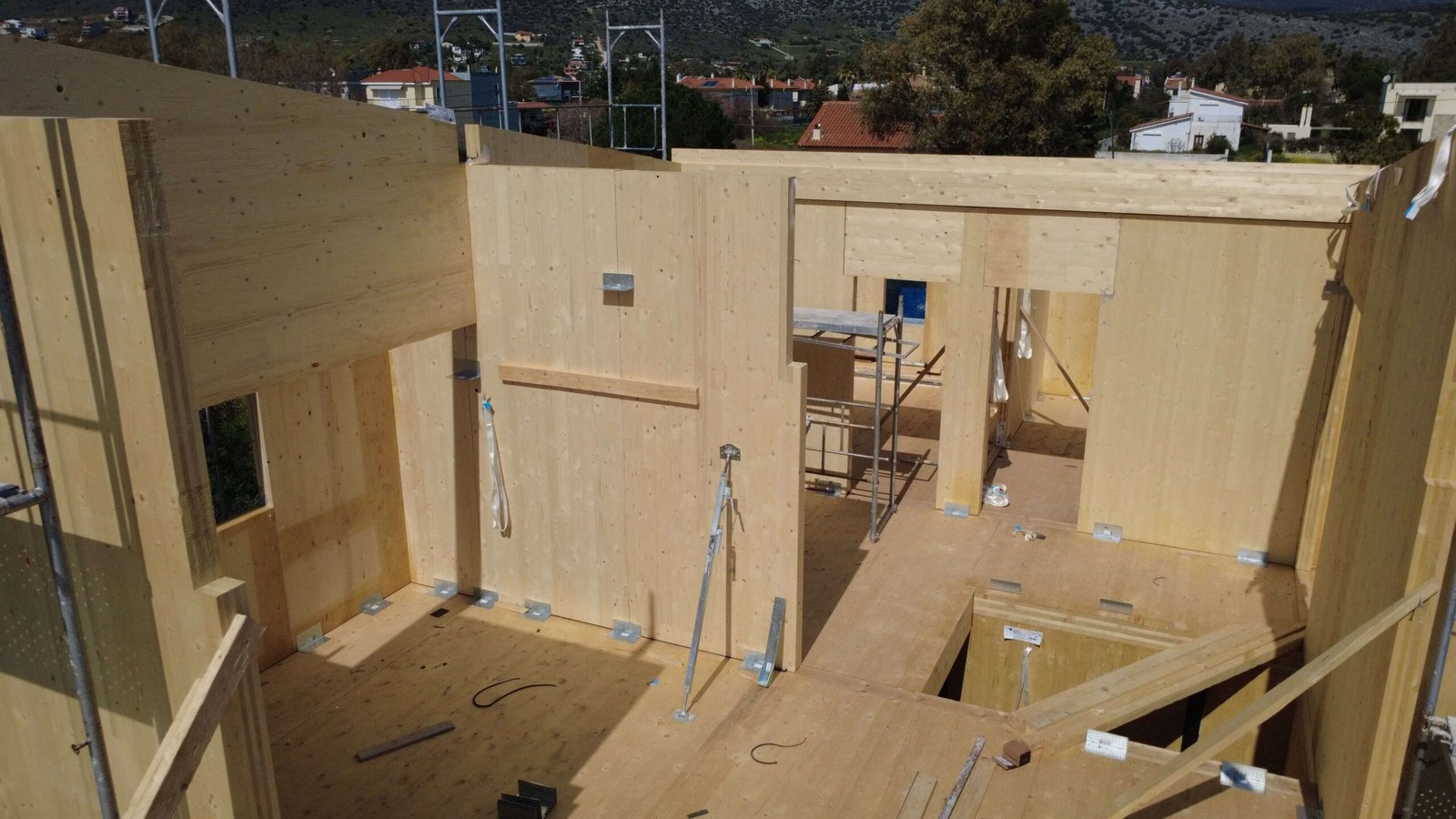 CLT κατοικία Μαραθώνας 190τμ — αεροφωτογραφία