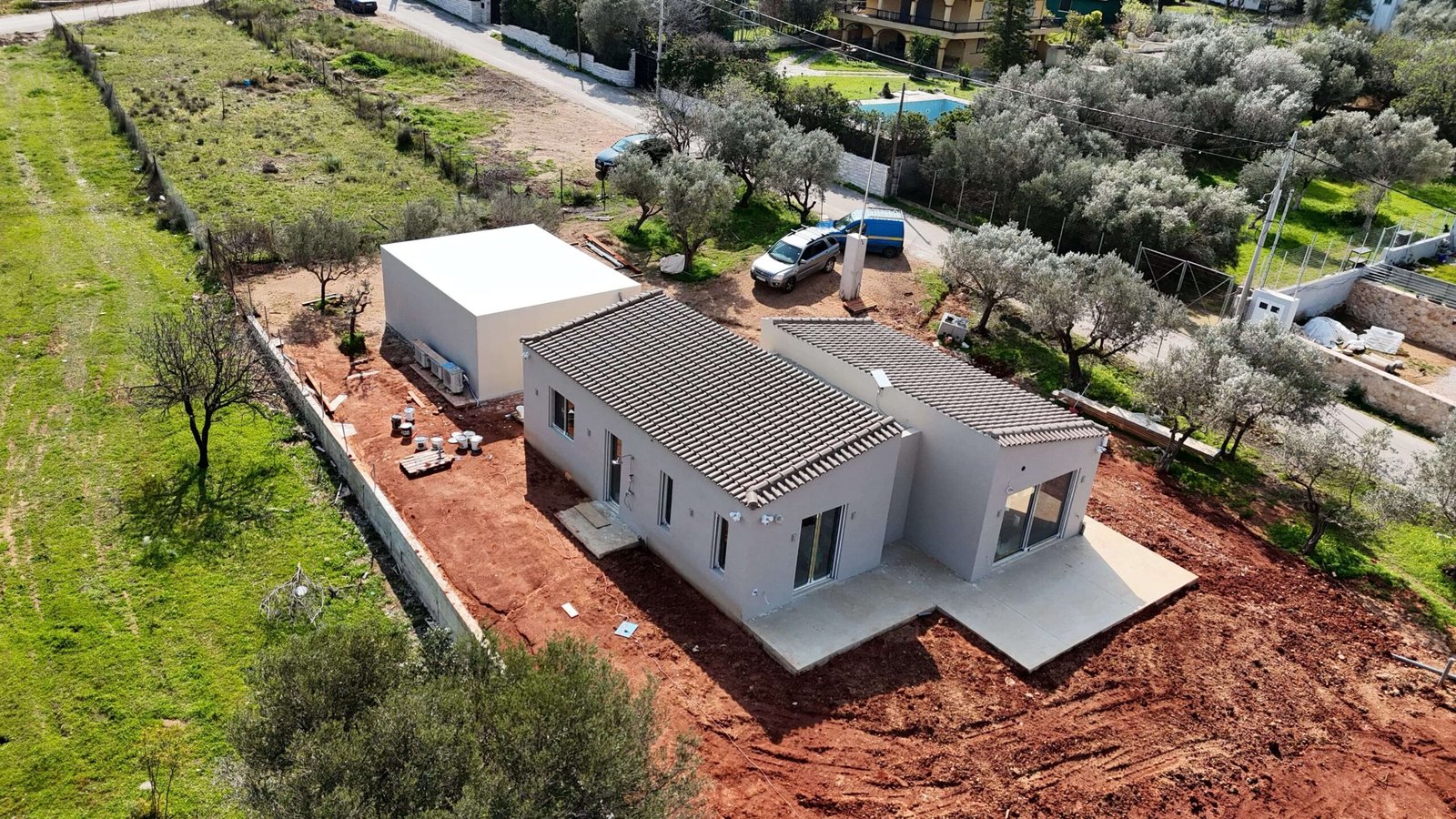 CLT κατοικία Αγία Μαρίνα 90τμ — εξωτερική άποψη